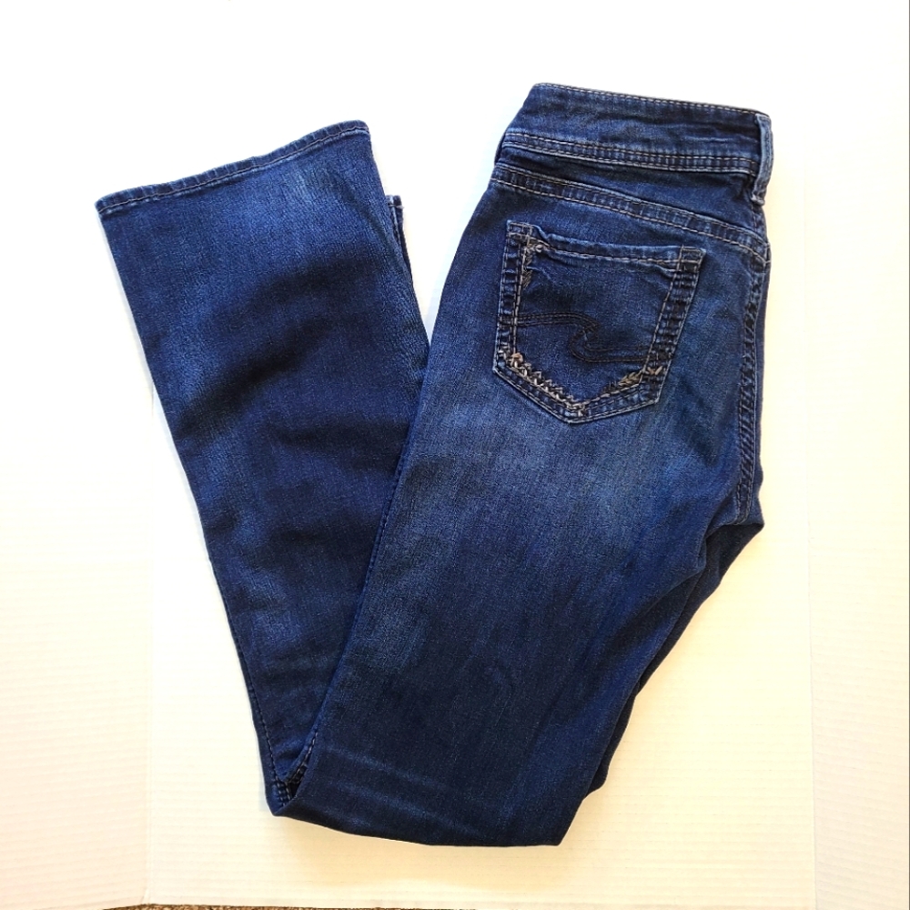 Silver Jeans Women's Slim Boot Suki Size 28×33 Dark Blue